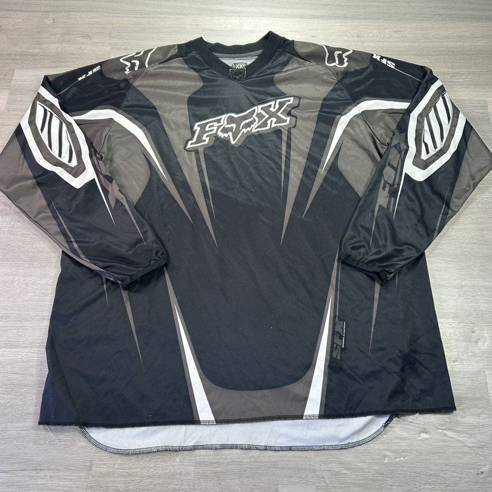 Fox Racing Jersey Shirt Mens 2XL Black Long Sleeve Motocross MX Top Riding